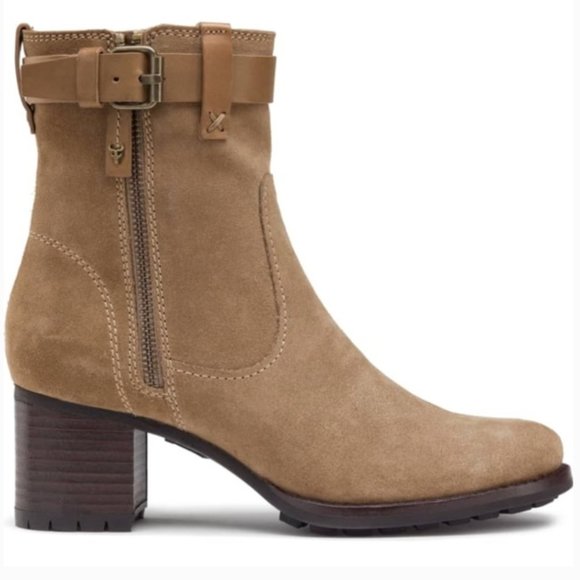 TRASK Madison Waterproof Suede Ankle Bootie 6.5 - Picture 3 of 8